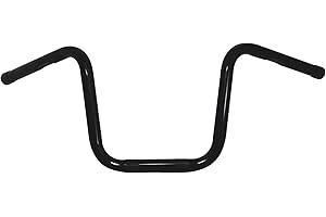 AIRCMT 10'' Rise Drag Ape Hanger 1'' HandleBar Compatible With Harley Davidson Sportster XL 883 1200 Dyna Wide Glide Street Bob Low Rider Gloss Black