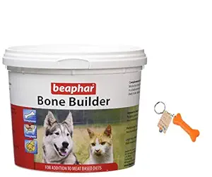 Beaphar Irish Calcium and Bone Builder, Dog Supplement (500g) with Key Chain