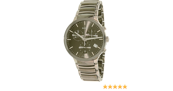 RADO HOMME 44MM CHRONOGRAPHE GRIS CÉRAMIQUE BRACELET DATE MONTRE R30122122  : Amazon.fr: Montres