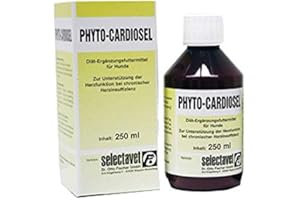 Selectavet Phyto-Cardiosel | 250 ml | Diet Supplementary Food for Dogs and Cats | Supports Normal Heart Function | With Hawthorn and Ginseng | With L-Carnitine