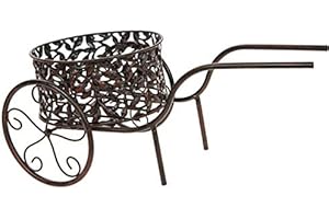 Roots & Shoots 953040 Wheelbarrow Planter | Ornate Bronze Finish | 1pc. Accessory