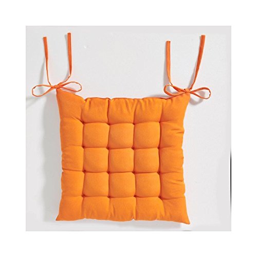 Today Sitzfläche, gesteppt, Chantilly Polyester 40 x 40 cm, Polyester, Orange, 40x40x2 cm