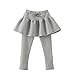 Warm Set of Leggings And Skirt Winter Baby Girl Double Skirt Leggings Grey 100cm