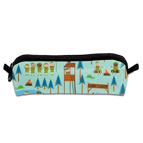 Boy Scouts Camp Turtle Pencil Case Pen Bag Pouch Stationary Case Makeup Cosmetic Bag