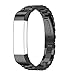 Produktbild Armband für Fitbit Alta, MeiC Power Bead Edelstahl Uhrenarmband Smartwatch Armbänder mit Classic Verstellbarem Metallschließe Ersatz Metall Bands für Fitbit Alta/Fitbit Alta HR