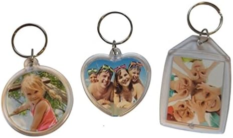 3 Photo Key Ring Picture Frame Keyring Photo Clear Split Key Chain