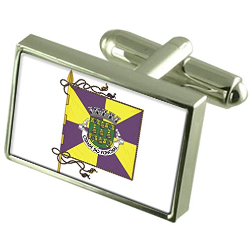 Preisvergleich Produktbild Stadt Funchal Portugal Flagge Manschettenknöpfe