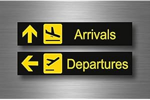 AKACHAFACTORY Akacha Sticker Adesivi Adesivo murali Sign aeroporto Arrival Departure murali