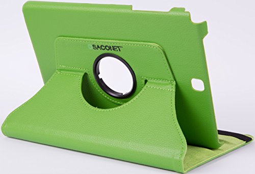 Samsung Galaxy Tab S2 8.0 Hülle GRÜN 360 Case Premium PU Ledertasche Etui Schutzhülle Tasche für T710 T715 T711 SM-T710 SM-T715 SM-T711 + Capacitive Stylus + Displayschutzfolie
