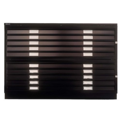 Preisvergleich Produktbild BISLEY Planschrank DIN A0, 5 Schübe, Sockel, schwarz 462633