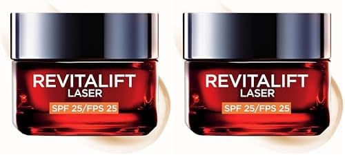 LOréal Paris Revitalift Láser Crema De Día Anti-Edad Renovadora Con Protección Solar Spf20 - Con Proxylane -50 Ml (Confezione da 2)