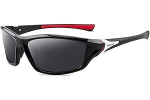 Wmool Occhiali da sole sportivi polarizzati per visione notturna, occhiali da sole polarizzati da guida da uomo classici per sport viaggi, equitazione, pesca, occhiali da sole all'aperto, occhiali