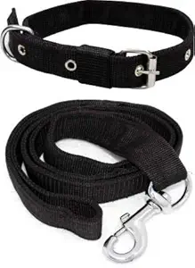 Senapati Dog Belt and Leash Specially for Small Breeds (Waterproof, Small, Leash Size 1.5M-2M) (Black)