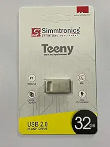 Simmtronics 32GB USB Flash Drive with Metal Body(Teeny)