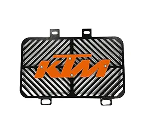 SGTB Heavy Radiator Guard for KTM Duke or RC 125 200 250 390 - Black & Orange