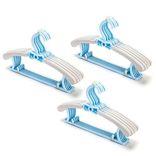 Tosnail Kinder Kleiderbügel 15 Stück, blau