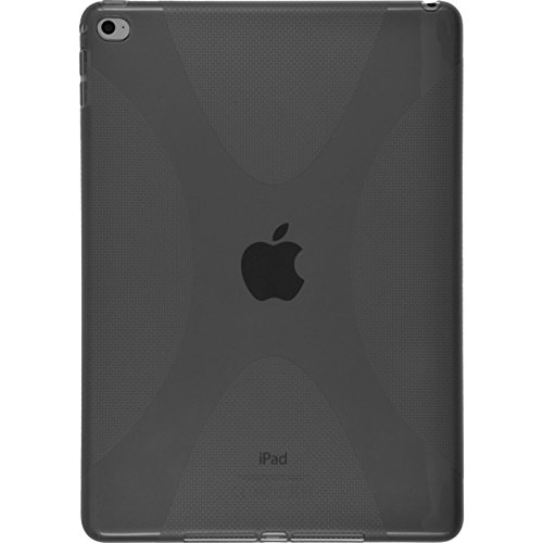 PhoneNatic Case für Apple iPad Air 2 Hülle Silikon grau X-Style Cover iPad Air 2 Tasche + 2 Schutzfolien - 3
