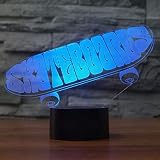 ❤Iluminación 3D especial: este LED 3D de Illusion es en realidad una lámpara de malla delgada que usa solo un diseño acrílico de 4 mm e ilumina este efecto 3D en lugar de un objeto 3D.