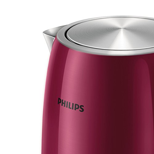 Philips HD9322/33 Wasserkocher 2.200 W, 1,7 L, Tassenazeige, Kalkfilter burgunderrot - 4