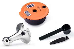 Benfuchen capsules de café réutilisables Pod 60/200/220ml Filtre à café rechargeable et Tamper pour machine Bosch Tas simo (180ML Capsule Pod & Tamper)