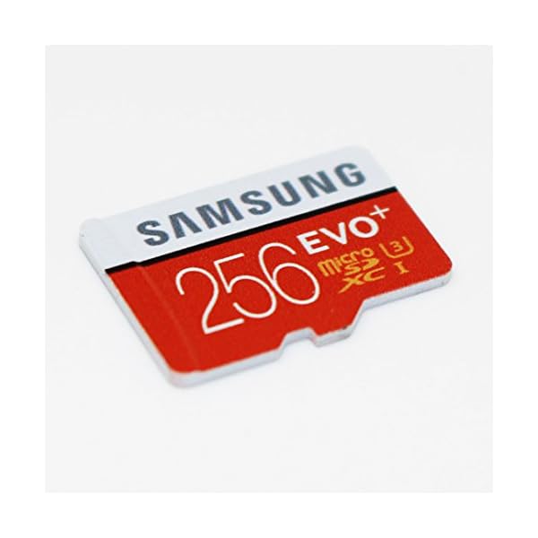 Samsung EVO Plus - Tarjeta de Memoria microSD de 256 GB con Adaptador SD, 100 MB/s, U3, Color Rojo y Blanco - Imagen 4