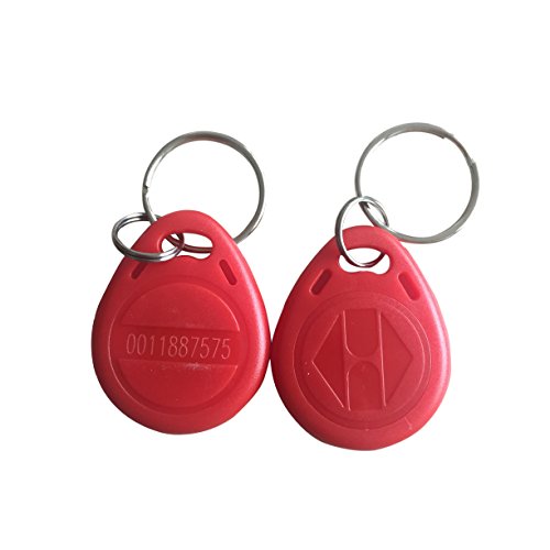YARONGTECH 125KHz RFID Proximity Keyfobs Anello Controllo di Accesso di RFID Tag Blu Grigio Rosso Nero Arancione (Confezione da 100)