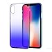 Produktbild Für iPhone XS Hülle , 2018 Hard PC Backshell Hülle Mirror Look Bumper Colorful Handyhülle Hartschale Backcover Case for iPhone XS (Blau)