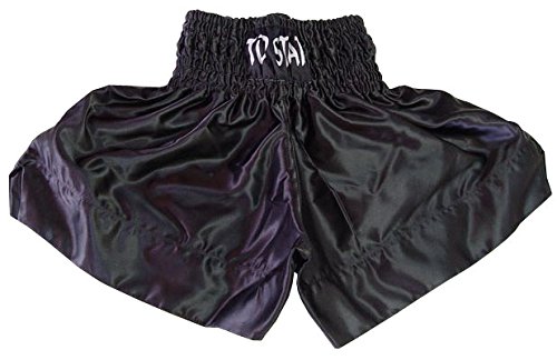TS Thai Short, thaï Box Pantalon, Muay Thai Short, Muay Boran Pantalon, Kick Boxing Pantalon en Noir