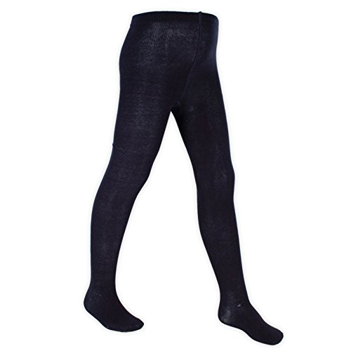Nifty Girls School Tights Plain Rich 7 Colours Ages 3 4 5 6 7 8 9 10 11 12 13 (6-7 Years, Navy)