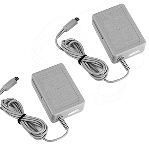 Preisvergleich Produktbild Upxiang 2 Stück Wechselstrom Ladegerät Power Adapter, Startseite Wand Reise Ladegerät Netzteil Kabel für Nintendo DSi NDSi 3DS XL US
