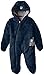 SALT AND PEPPER Baby Boys NB Jumpsuit On Tour Plüsch Plain Hooded Long Sleeve Snowsuit, Blue (night Blue 481), 3-6 Months (Manufacturer size: 68)