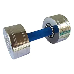 Body Maxx 15 Kg Steel Dumbbell Set | Pack of 2 Dumbbells of 15kg | Chrome Steel Round Dumbbells with Grip