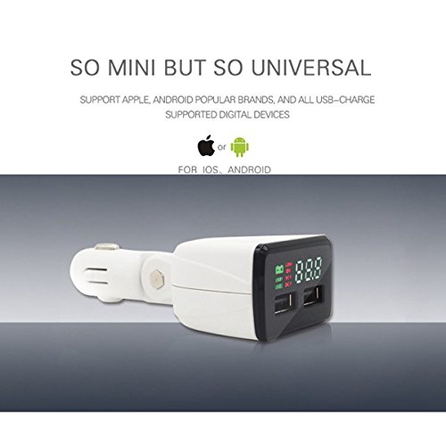 Auto Ladegerät, ELEGIANT Universal USB KFZ Adapter Mini Auto Ladegerät Dual USB KFZ Adapter Schnelllader Schnellladegerät Fast-Port KFZ Adapter Car Charger Autoladegerät (5V/2.5A & 5V/2.5A) Schnellladeadapter 12/24V | Schutzelektronik / Überlastschutz /iSmart Technologie/Schnellaufladung passend für iPhone 6s Plus / 6s / 6 Plus / 6 / 5s / 5c / 5, iPad Air / 2, mini / 2 / 3 / 4, iPad 4, iPad Pro, iPod touch 5th - 8