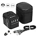 Produktbild Casloyal Universal Reiseadapter Reisestecker mit 4 USB Ports(5.6A) und Type C(3.0A) International Ladegerät Sicherheit AC Steckdose für Weltweit Reisen in US,UK,EU,AU,Asien Über 170 Ländern