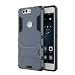 Produktbild Forepin® Stoßfest Handyhülle Schutz Hülle für Huawei P9 plus 5.5 Zoll Dual-Layer Weich TPU + PC Harte Rück Bumper Case Cover mit Kickstand Hybrid Panzer Amor Etui Tasche (Heavy Duty Schutz) - Dunkelblau