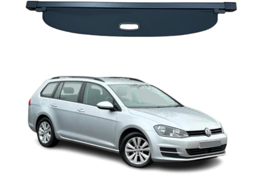 TCC Parcel Shelf Direct Car Parcel Shelf - Compatible with Volkswagen MK7 Golf Estate 2012-2018 | Sturdy Retractable Boot Cover for Extra Storage | Space Saving Car Accessories | Black