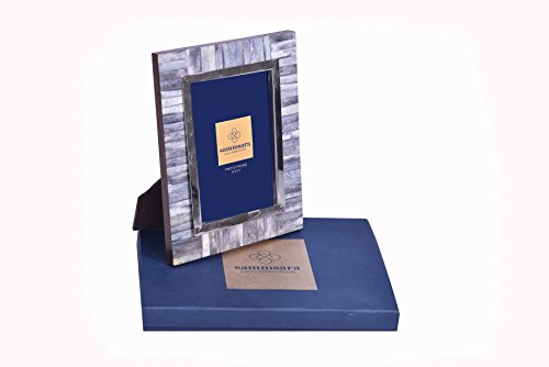Sammsara Designer Photo Frames Elena Silver Lining Photo Frame 5x7” Photosize. Photo Frame for Table Glass,Gift,Table.Decorative Photo Frames