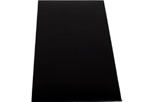 ABS-plastplatta, 1 000 x 490 mm, färg: svart, i tjocklekar 1, 2, 3 och 4 mm, ensidig skyddsfilm – högsta kvalitet (tjocklek 3