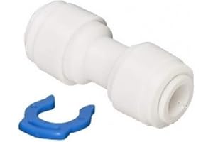 PLANET-AQUA 2 Schlauch Verbinder Kupplung Fitting gerade 1/4 Zoll x 1/4" Anschluss als Anschlussstück stück Osmoseanlage Wasserfilter Filtergehäuse Umkehr Osmose Anlage Kühlschrank Filter