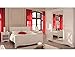 Produktbild expendio Schlafzimmer Marla 3 Kiefer weiß Bett 140x200 Kleiderschrank 2X Nachttisch Jugendzimmer