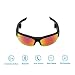 Produktbild ainovicky Sonnenbrille Bone Conduction Kopfhörer Bluetooth Headset Brille mit 2 Paar Extra Objektiv, 1 Paar Schaumstoff-Ohrstöpsel und 1 Glas Reinigung cloth-black