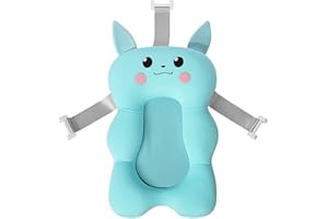 JAWSEU Almohadilla de Baño para Bebé, Recién Nacido Asiento de Apoyo para Bebe Antideslizante, Suave Asiento Flotante, Cojín del Asiento De Bañera para Bebés