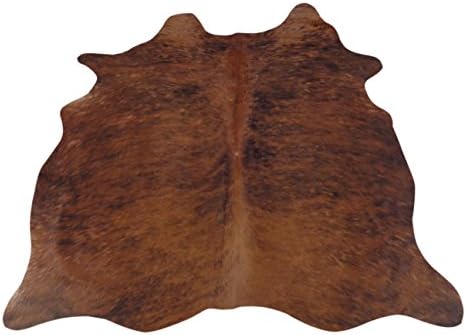 Natural Cowhide Rug - Exotic (Brindle) Pattern - Approx 152 cm x 130 cm - Luxury Designer Hide by Narbonne Leather Co