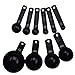 Produktbild Vikenner Messlöffel Set 10 TLG.Schwarz Maßlöffel Messbecher Kunststoff Messtasse Gradmesser für Kochen Dosierhilfe Spuelmaschinenfest mit 1.25ml/1.65ml/2.5ml/5ml/7.5ml/15ml/60ml/80ml/120ml/240ml