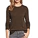 Produktbild Pullover Damen Btruely Herbst Winter Mädchen Gestrickt Sweatshirt Casual Langarm Top (M, Braun)