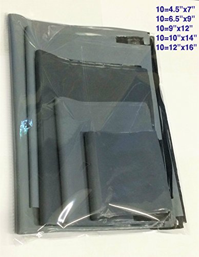 50 bolsas de polietileno para envíos postales, 5 tamaños, 10 de cada envío, varios paquetes