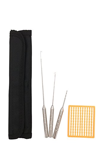 Milepet-Fishing Agujas para Cebo de Pesca Carpa Cebo de Pesca Pesca Aparejo Herramienta de Pesca Rig Aguja Swinger Perforadora Set, 5 en 1