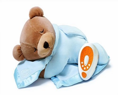 Imagen principal de Prince Lionheart  0025B - Oso de peluche Tummy Sleep con manta, color Celeste