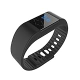 OverDose M1 Bluetooth Smart Armband Uhr Sport Gesunde Pedometer Schlaf Monitor -Unterstützte Modelle: Für iPhone 4S / 5 / 5C / 5S / 6 / 6P IOS7.1 oben, Android 4.4 und höher (Schwarz)