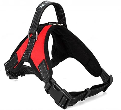 Adjustable Dog Chest Harness, Motionjoy No Pull Dog Sport Safety Collar Harness Vest with Handle for Small Medium Large Dogs Pets in Outdoor Training Walking Hiking (M, Red)
